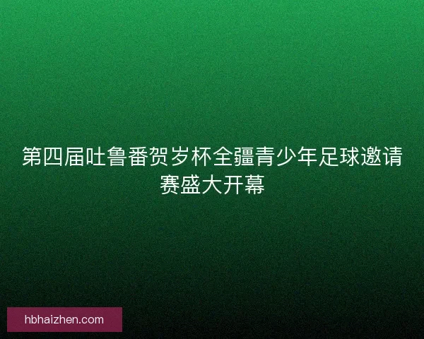 第四届吐鲁番贺岁杯全疆青少年足球邀请赛盛大开幕